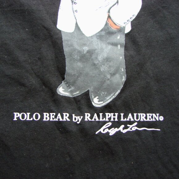 Polo Ralph Lauren Black Tee Shirt Tuxedo Martini Bear Size XL - Picture 7 of 13
